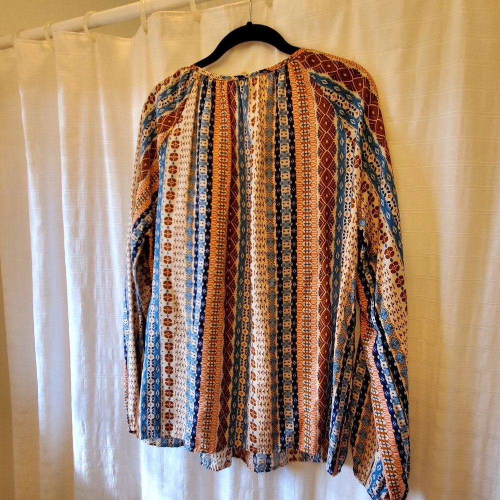 Savanna Jane XL Colorful Patterned Pleasant Blouse, Good Condition - Picture 6 of 7
